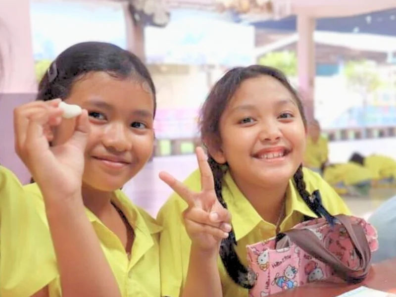 ภาพบรรยากาศการเรียนระดับประถมศึกษา โรงเรียนนิลประพันธ์