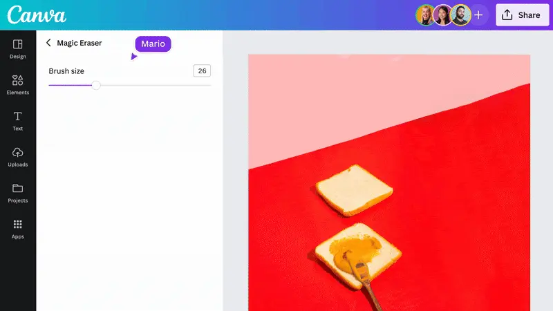 ฟีเจอร์ Magic Eraser และ Magic Edit ของ Canva AI
